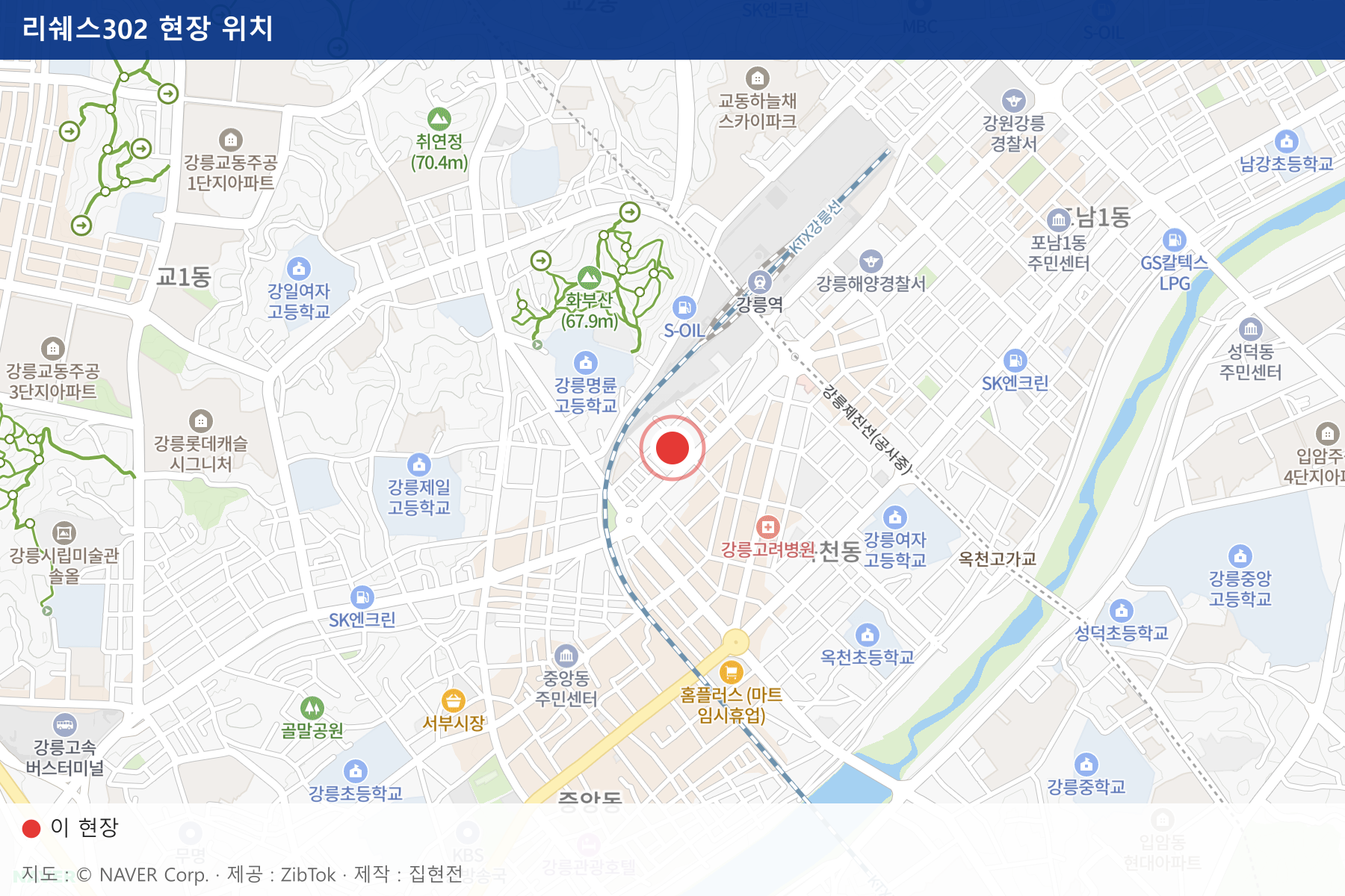 리쉐스302 현장 위치
