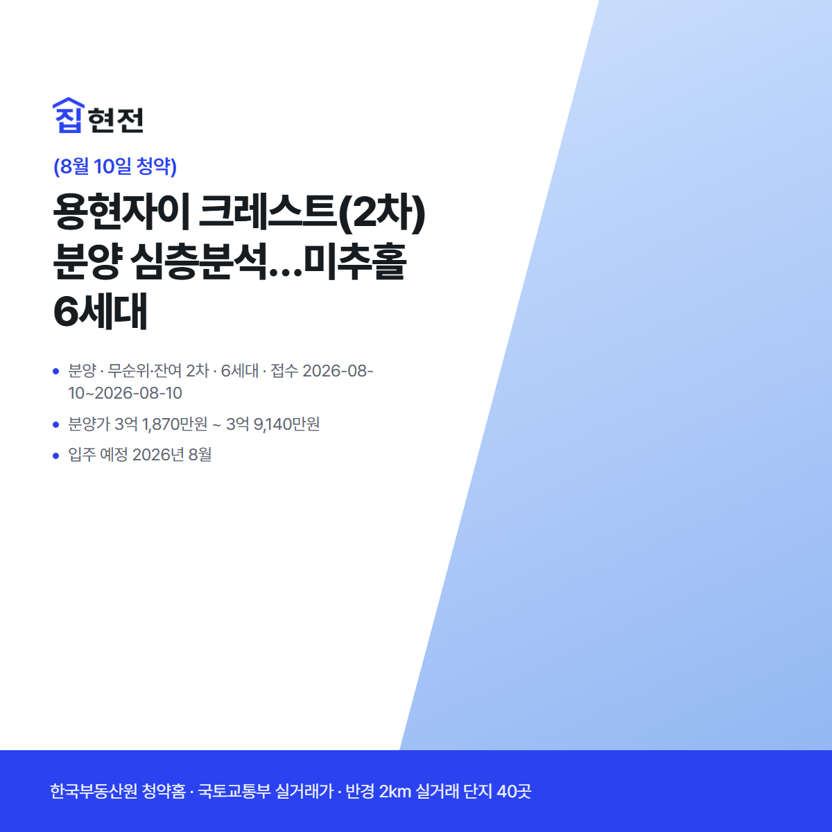 분양 · 무순위·잔여 2차 · 6세대 · 접수 2026-08-10~2026-08-10