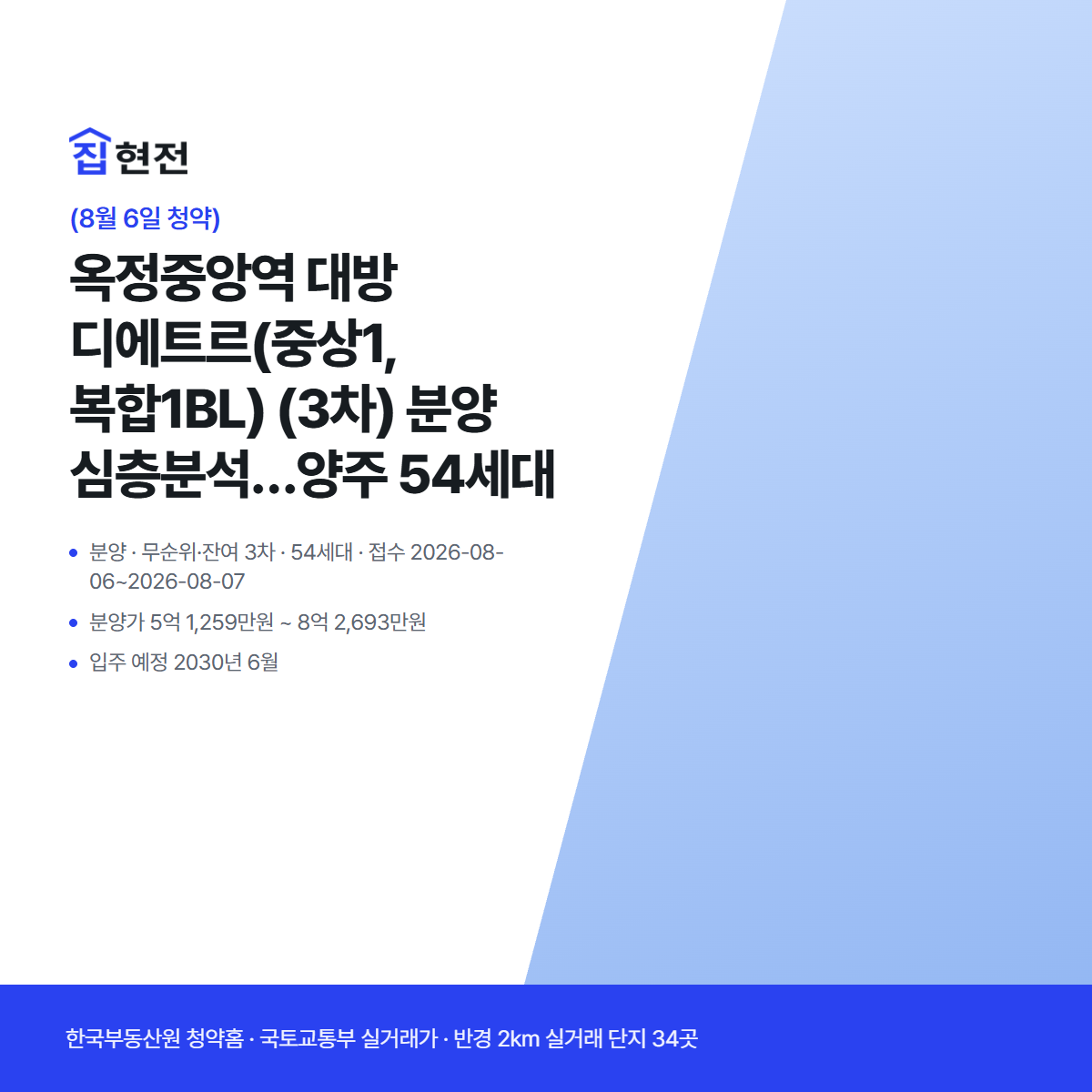 분양 · 무순위·잔여 3차 · 54세대 · 접수 2026-08-06~2026-08-07
